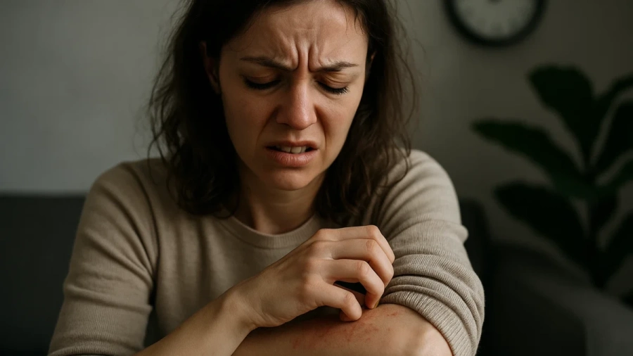 Защо тревожността и психическото напрежение се проявяват върху кожата често като сърбеж