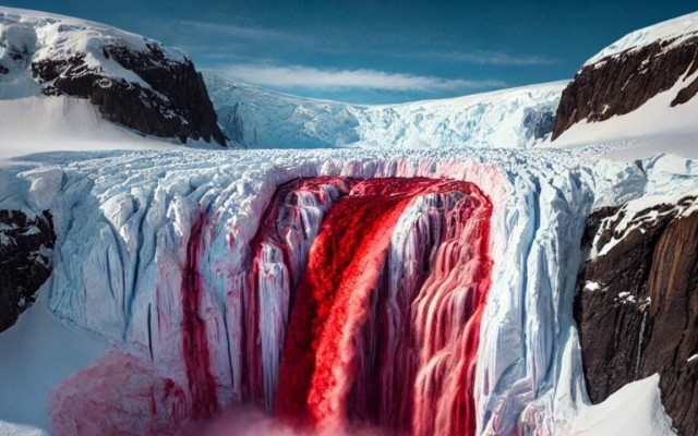 "Кървавият" водопад в Антаркитида: Истината е по-впечятлявяща от всякакво поверие  СНИМКИ
