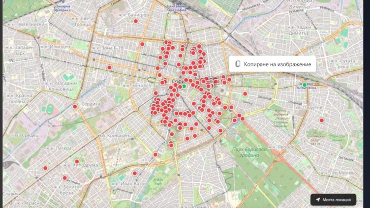 20-годишен създаде карта на опасните тротоари в София