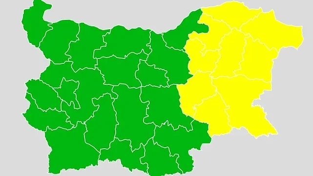 Обявиха жълт код за опасни бури в Източна България