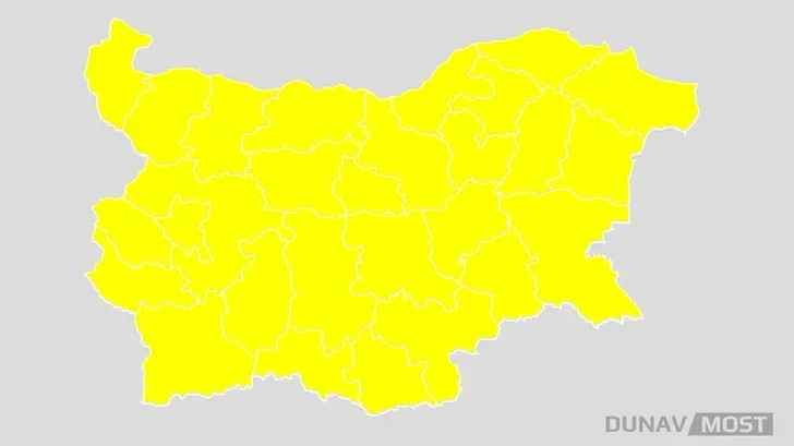 Жълт код за опасни горещини в цяла България